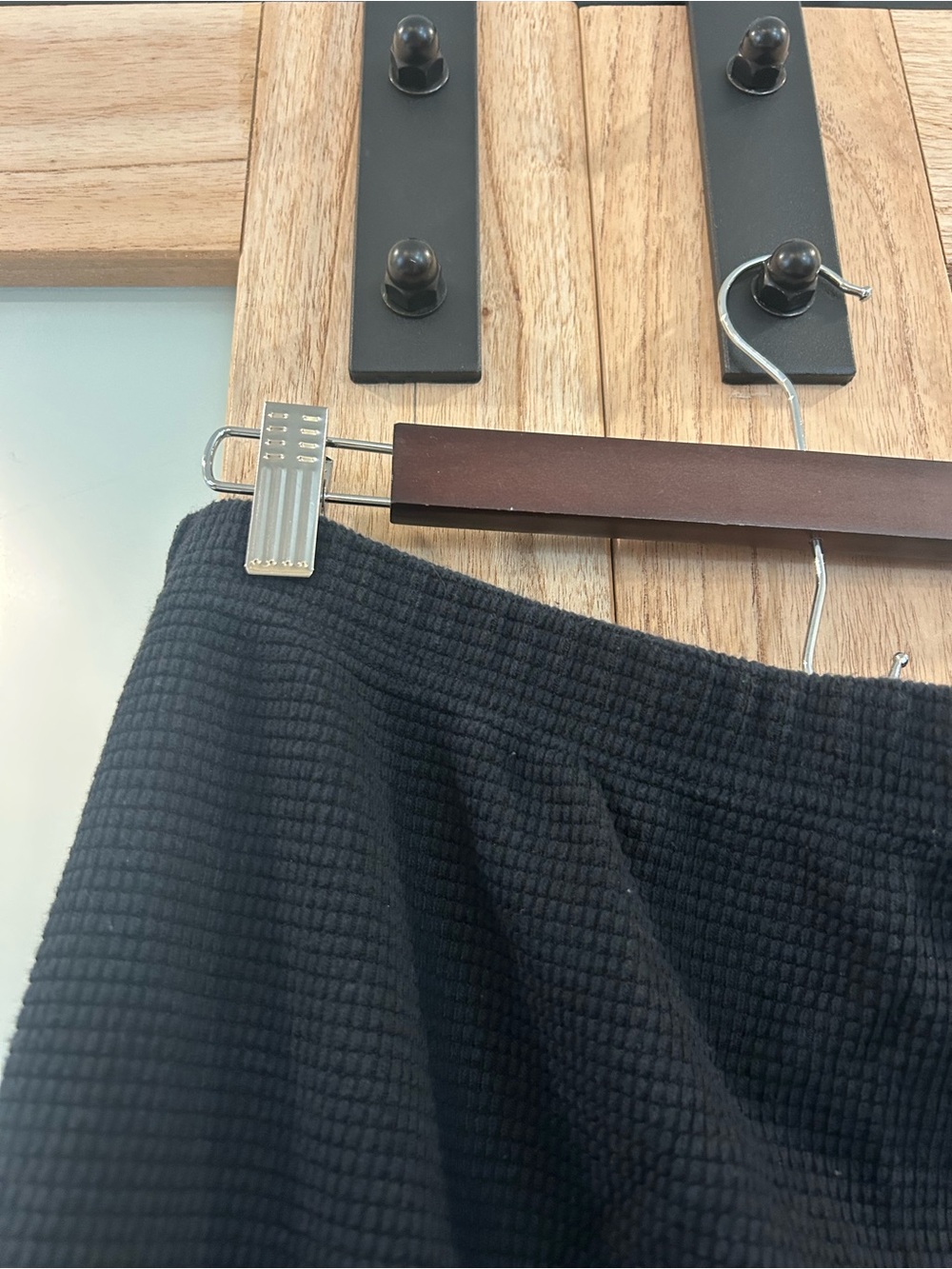 Waffle midi skirt